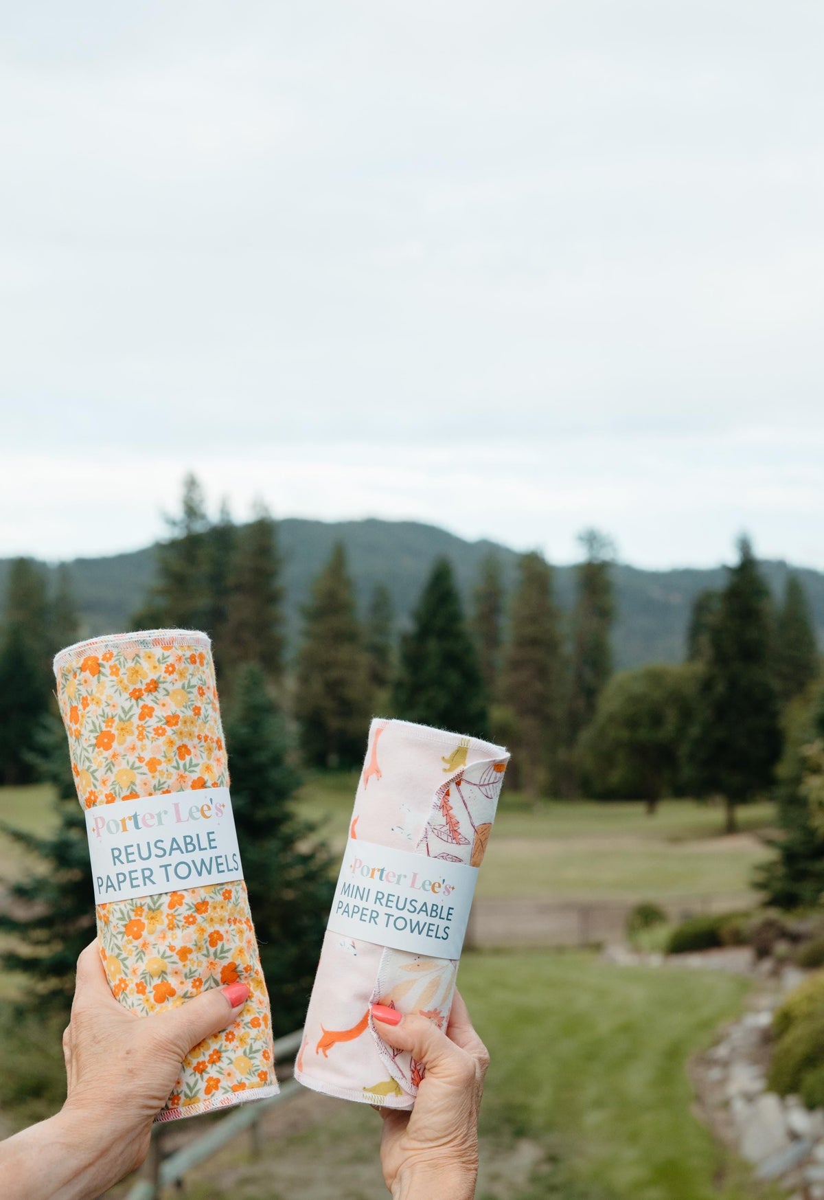 Reusable Paper Towels--Stamped Grove