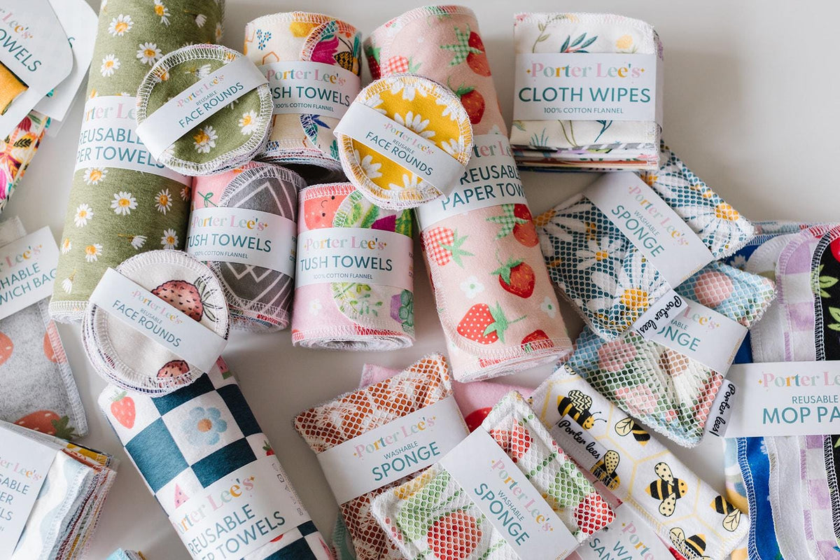 Reusable Paper Towels--Stamped Grove