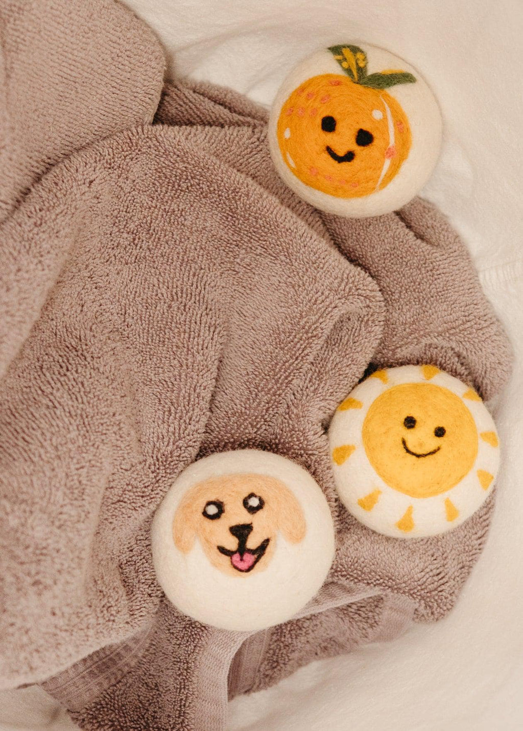 Organic Wool Dryer Balls--Buzz the Bumble Bee