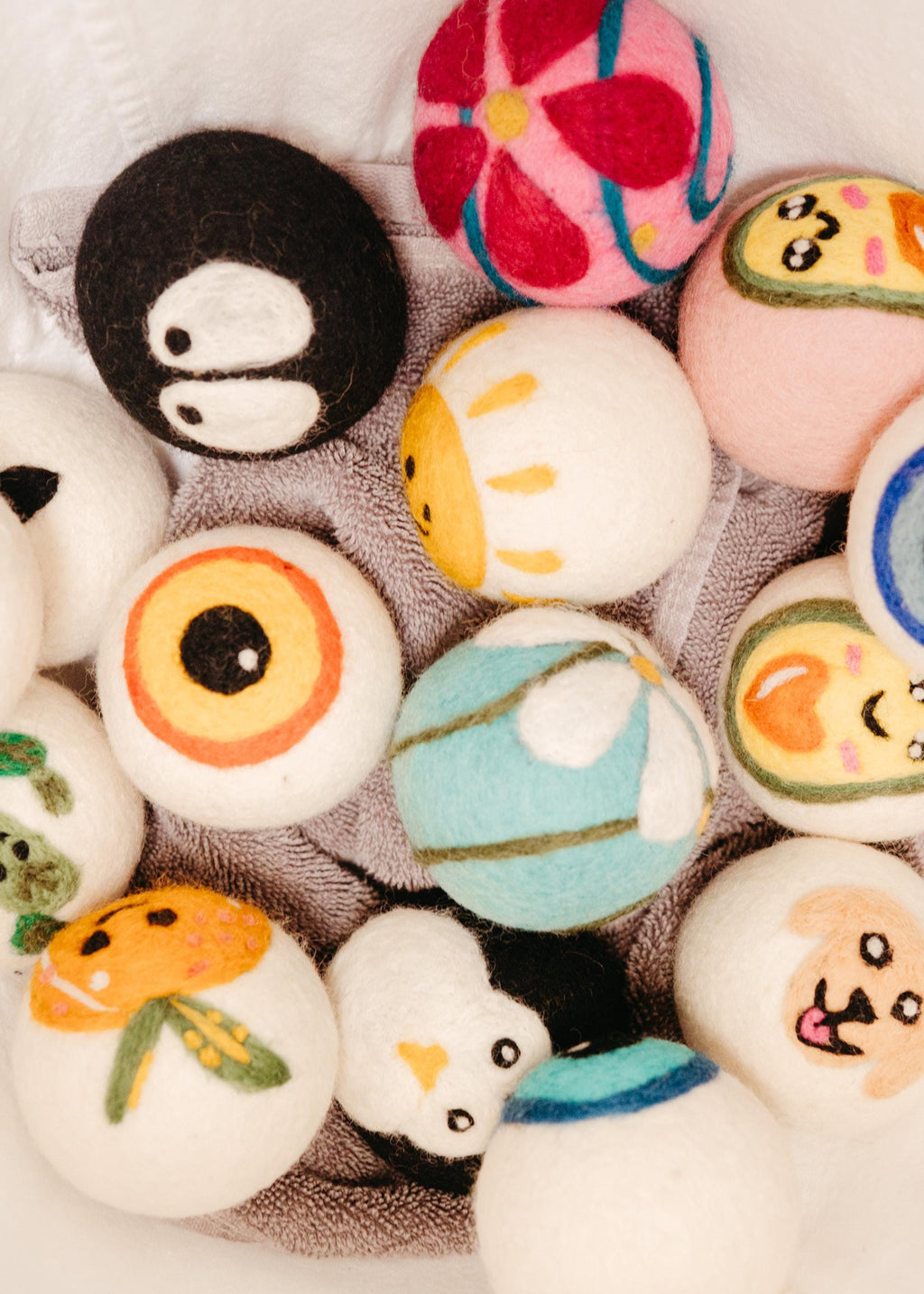 Organic Wool Dryer Balls--Florals
