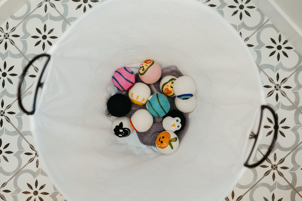 Organic Wool Dryer Balls--Cutie Cherries